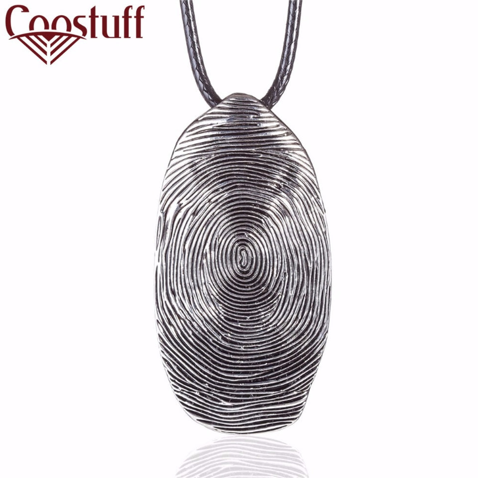 fingerprint pendant necklace. Unique!!